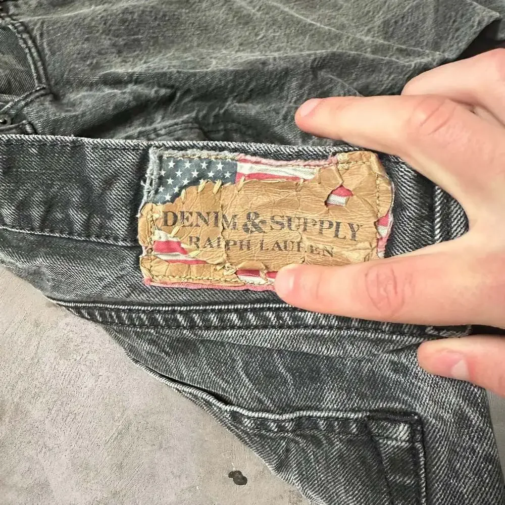 Denim & Supply Ralph Lauren Sullivan Slim Jeans Black Gray 32x32